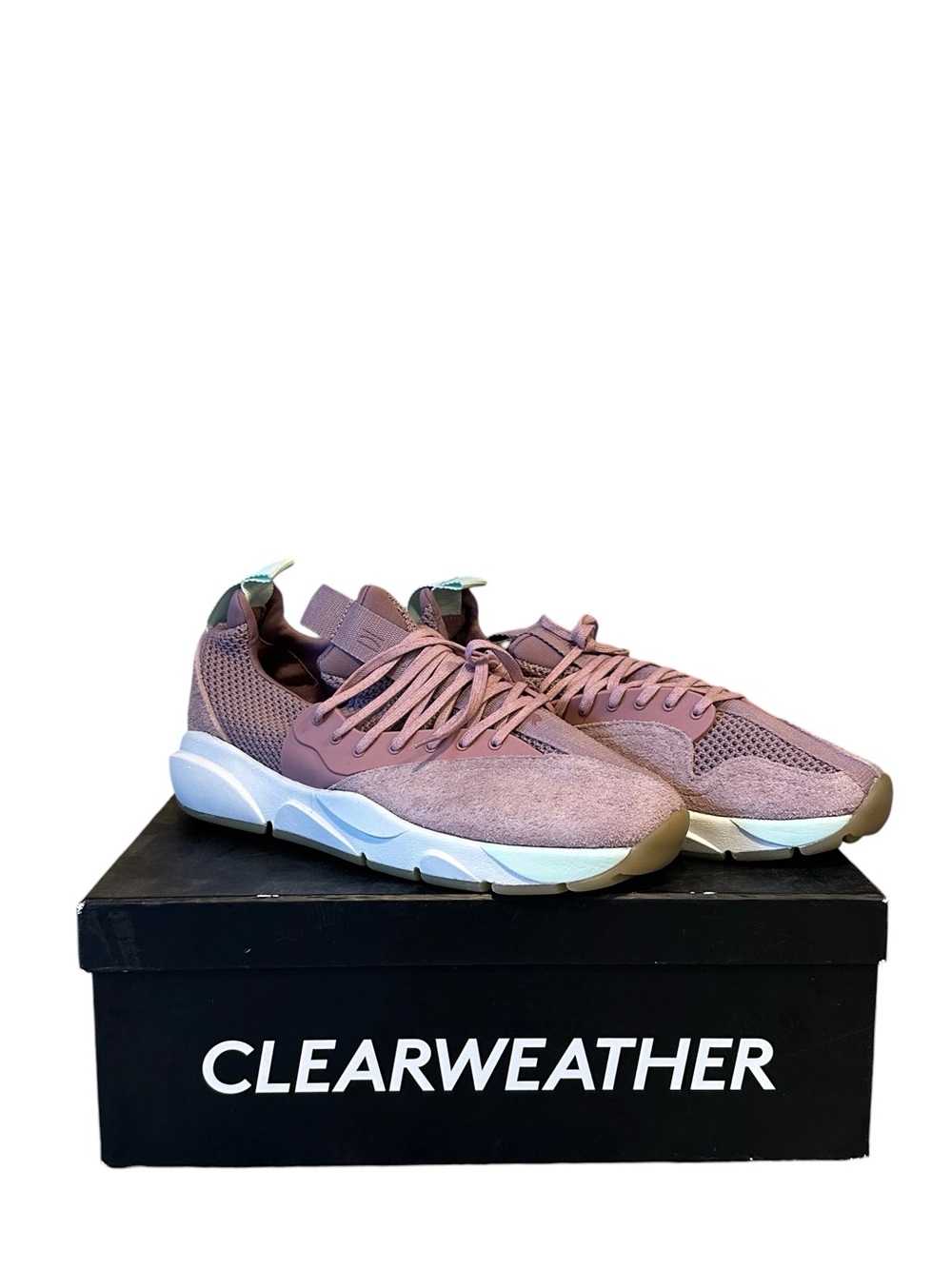 Men’s  Pink Suede Mesh Runner